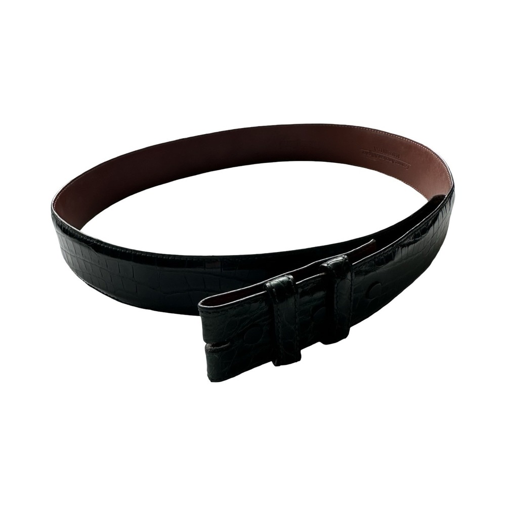 Bespoke Deep Green American Alligator USA Made Belt Size 32 No Holes NWT New